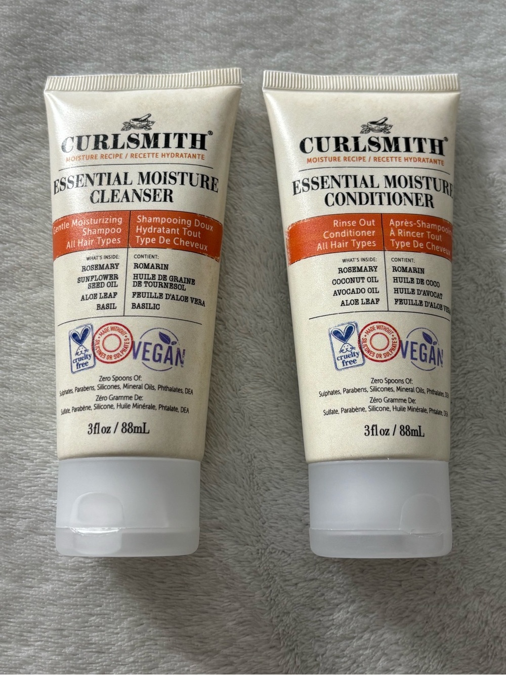 Curlsmith Essential Moisture Cleanser and Conditioner 3 fl oz (Travel)